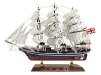 SAILINGSTORY Wooden Model Ship Clipper Cutty Sark 1/195 Scale Replica Ship Model Sailboat Decor Small