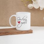 Clay Craft CC MM1 Swiss REZ13 Microwave Safe Coffee Mug for Couples Wife Husband 300ml, Love You