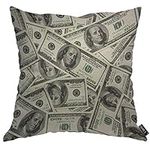 EKOBLA Hundred Dollars Throw Pillow