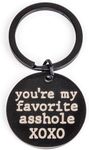 SPUNKYsoul You're My Favorite A**hole XOXO Funny Key Ring Chain funny For Man Gift for Valentines Husband Boyfriend