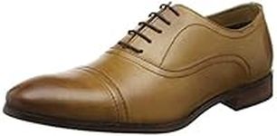 Thomas Crick Men's 'Stowe' Formal Classic Shoes, Comfortable, Durable, Trendy, Crafted with Premium-Quality Leather, Perfect for Any Occasion, Closet-Staple Shoes (Black/Tan)