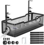 Under Desk Cable Management Tray Bl