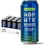 HOP WTR Sparkling Hop Water, Sugar Free, Low Carb Non Alcoholic Drinks, No Calories, (16 Fl Oz (Pack of 12), Double Hopped)