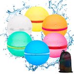 Reusable Water Balloons - Silicone Water Toys for Kids and Adults, Quick Self-Sealing Water Bomb with Mesh Bag, Perfect for Pool, Beach Fun, Family Courtyard, Water Fun