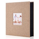 Artmag 4x6 400 Photos Linen Album Large Capacity Fabric Album for Family Wedding Anniversary Holds 400 Vertical Photos (400 Pockets, Khaki)