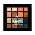 NYX Professional Makeup Ultimate Eye Shadow Palette, Pressed Pigments, Vegan Formula, 16 Shades, Matte, Satin, Metallic, Shade: Ultimate Utopia