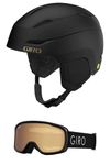 Giro Ceva MIPS Combo Pack Ski Helmet - Snowboard Helmet with Matching Goggles, Matte Black/Core Light S (52-55.5cm)