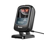 Eyoyo 2D Desktop Barcode Scanner, Omnidirectional Hands-Free USB Wired Barcode Reader 1D 2D PDF417 Data Matrix Bar Code Reader with Automatically Scanning for Retail Store Supermarket Mall Business