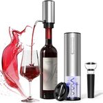 Electric Wine Opener and Aerator Set, Kahula Automatic Wine Bottle Opener Rechargeable Cork Opener & Pourer with Foil Cutter, Vacuum Stoppers