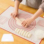 Super Large Silicone Kneading Mats, 31.5x23.6 inch Silicone Pastry Non Stick Baking Mat, with Measurement Food Grade Silicone Mat for Rolling Dough,Keep Your Counter Tops and Food Clean (60x80 cm)