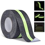 DRURI Anti Slip Grip Tape,Non-Slip Traction Tapes With Glow In The Dark Reduce The Risk Of Slipping For Indoor Or Outdoor Stair Tread Step And Other Slippery Surfaces (2 Inch x 5 Meter) (Pk_2)