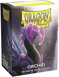 Dragon Shield Standard Size Card Sleeves – Matte Dual Orchid 100CT – MTG Card Sleeves are Smooth & Tough – Compatible with Pokemon, Yugioh, & Magic The Gathering Card Sleeves
