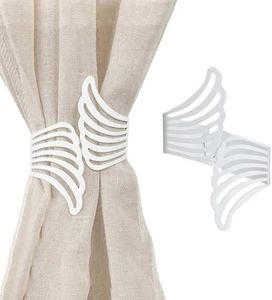 Metal Wings Curtain Tieback – Elegant and Durable Design – White