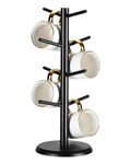 Lorbro Coffee Mug Tree with 8 Hooks, Countertop Mug Tree, Mug Stand Kitchen Organizer, Cafe Accessories Decor & Kitchen