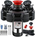 SCHUPETHAUER Pond Fountain Aerator, with 4 RGB Lights 1HP 110V 15000 GPH Stainless Steel Fountain Pump, Fully Automatic Powerful Lake Floating Fountain, 2 Distinct Water Fountain, 100 FT Power Cord