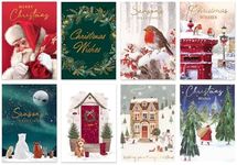 40 Christmas Cards Pack 2023 Collection Cute With Envelopes and Boxed 10 Xmas Designs