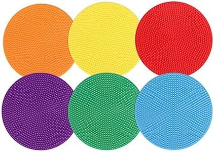 Emhumn 4inch & 9inch Poly Spot Markers for Agility Dot for Gym/PE Training, Dance, 6/12/24 Pcs Round Multiple Color & Size Rubber Non-Slip Spot Marker for Games, Floor Dots and Sport Activities