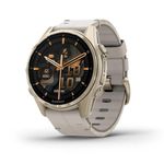Garmin Fenix 8 43Mm,AMOLED,Saph,Sftgldss/Foggryleatherbnd,Excl, Grey