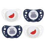 Chicco Day & Night 16-36 Months Silicone Pacifier Physio Air, Pack of 4 (2 Day + 2 Night), Soft Silicone, 2 Travel Boxes, Made in Italy