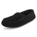 Polar Mens Moccasins Australian Suede House Loafers Shoes Slippers - 11 - BLK45 YC0252