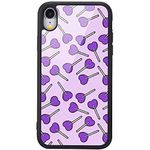 MAYCARI Adorable Love Heart Candy(Purple) Phone Case for iPhone 7/8/SE 2020, Lovely Case with Soft TPU Bumper Aluminum Hard Back Scratch Resistant Shockproof Girly Cute Cover Case for Girls