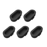 AWINNER Silicone Dust Plug Compatible with Garmin Fenix 5/5S/5X Plus/6 6S 6X Charger Port Protector, Anti-dust Plugs Fenix 5S/5/5X/Vivoactive 3/Vivosport (5-Black)