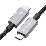 Cable Matters [Intel Certified] Braided 40Gbps Thunderbolt 4 Cable 1m Black, with 240W Charging Power Delivery and 8K Video - Fully Compatible with Thunderbolt 3, USB 4 for Apple MacBook Pro, iMac