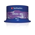 Verbatim DVD+R 16x 4.7GB Spindles Pack of 50