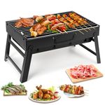 Uten Charcoal Barbecues, Barbecue Grill, BBQ Grill, Portable Folding Charcoal Barbecue Grill, Stainless Steel Charcoal BBQ for Outdoor Cooking Camping Hiking Picnics