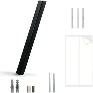 HASWARE Floating House Number Sign: 5 inch Modern Door Signage - Striking for Street Home Address Numerals (Slash, Black)