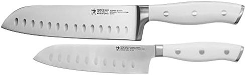 HENCKELS Forged Accent Razor-Sharp 2-pc Santoku Knife Set, White Handle, German Engineered Informed by 100+ Years of Mastery