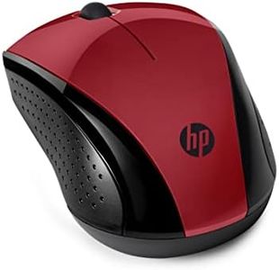 HP 220 Mouse Wireless, Tecnologia LED Blu, Sensore Ottico da 1300 DPI, 3 Pulsanti e Rotella di Scorrimento Integrata, Impugnature Pratiche e Funzionali, Ricevitore Nano Incluso, Rosso