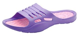 Ladies Womens Flip Flops Beach Summer Toe Post Surf Flat Sole Sandals New (3 UK, Pink/Purple Mule)