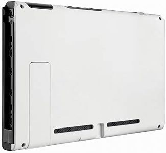 eXtremeRate White Console Back Plate for Nintendo Switch, DIY Replacement Housing Shell Case for Nintendo Switch Console with Kickstand [Only The Backplate, NOT The Console]