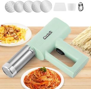Newhai Handheld Portable Pasta Maker 5-in-1 Cordless Pasta Machine with Shaping Disc Electric Noodle Maker for Homemade Spaghetti Ramen