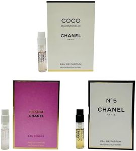 In1mart Set 3 Cologne Luxury Travel Size for Women Sample Spray Vial .05oz/ 1.5ml each. No.5/ Mademoiselle/Chance Eau Tendre EDP