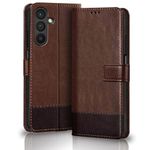 TheGiftKart Flip Back Cover Case for Samsung Galaxy M35 5G | Dual-Color Leather Finish | Inbuilt Stand & Pockets | Wallet Style Flip Back Case Cover for Samsung M35 5G (Faux Leather, Brown & Coffee)