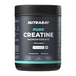 Nutrabay Pure Micronised Creatine Monohydrate Powder 3000 mg/Serving |Trustified Certified | Fast Absorption – Increases Lean Muscle Mass, Strength & Power – 400g, Unflavoured