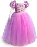 Axaxa Rapunzel Costume for Girls Rapunzel Dress Birthday Party Halloween Costume Cosplay Dress up for Little Girls 2-11 Years