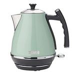 Haden Cotswold 75008 Retro Stainless Steel Tea Kettle, Hot Water Kettle Electric Kettles for Boiling Water, 1.7L Light Sage Green Electric Tea Kettles Automatic Shut Off, Boil-Dry Protection Tea Pots