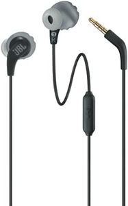 JBL Endurance Run Sweatproof Wired Sport in-Ear Headphones, Black