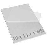 6061 T651 Aluminum Sheet Metal 10 x 14 x 1/4 (6MM) Inch Thick Flat Plain Aluminum Plate Covered with Protective Film, Heat Treatable Rectangle 6MM Aluminum Metal Plate for Industrial