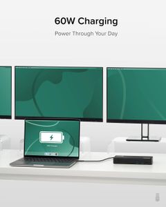 Plugable USB-C Triple Monitor Docking Station – 12-in-1, 4K HDMI/DP, 60W PD, Ethernet