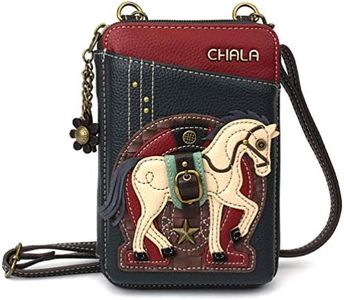 CHALA Wallet Crossbody Cell Phone Purse-Women Faux Leather Multicolor Handbag with Adjustable Strap, Horse Gen Ii - Navy, One Size