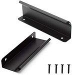 S-H KINHARD 2 Pcs Concealed Handle Pulls Drawer Curved Handle Pull, 120 mm/ 4.72 in Black Finger Edge Pull, Invisible Pull Handles Can be Used in Kitchens, Cabinets, Drawers, Wardrobes