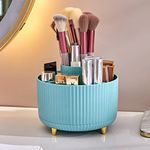 Makeup Brush Holder Organizer,360° Rotating Make up Organizer Storage,5 Slot Makeup Brushes Cup,for Vanity Decor,Bathroom Countertops,Desk Storage Container,Cosmetic Display Cases