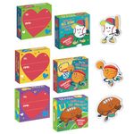 Peaceable Kingdom Valentines Cards for Kids Classroom, Set of 28 Valentines Day Gifts - Sports Eraser Valentines