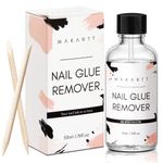 Makartt Nail Glue Remover for Press on Nails, 50ml Professional Nail Tips Artificial Nail Acrylic Fake Nail Adhesive False Nail Remover without Acetone (50ml)