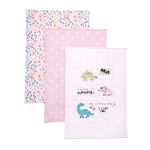 TIDY SLEEP Changing Mat (Dino Baby Girl, 65 cm x 45 cm)