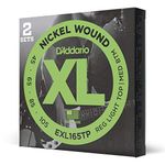 D'Addario Bass Guitar Strings - XL Nickel Bass Strings - EXL165TP - Perfect Intonation, Feel, Durability - For 4 String Bass Guitars - 45-105 Regular Light Top/Medium Bottom, Long Scale, 2-Pack